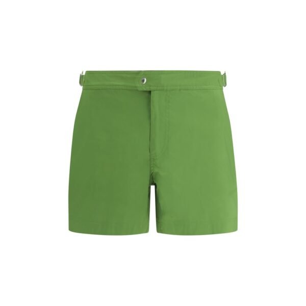 Green Polyester Swim Shorts