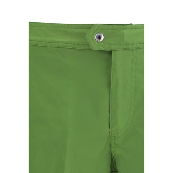 Green Polyester Swim Shorts