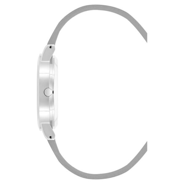 Silver Plastic Dress Watch