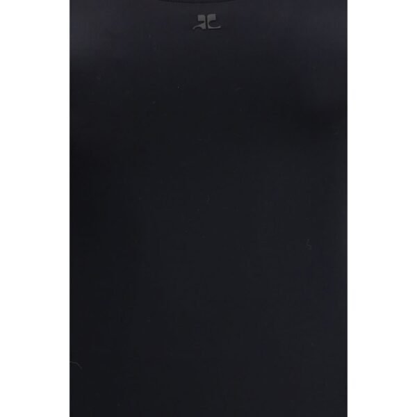 Black Elastane One-Piece Swimsuit