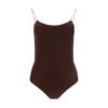 Brown Metal One-Piece Swimsuit