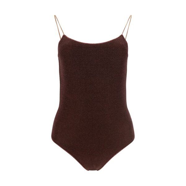 Brown Metal One-Piece Swimsuit