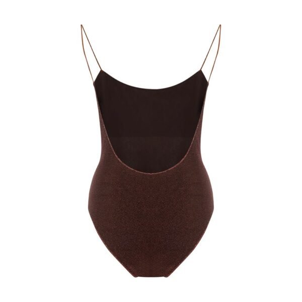 Brown Metal One-Piece Swimsuit