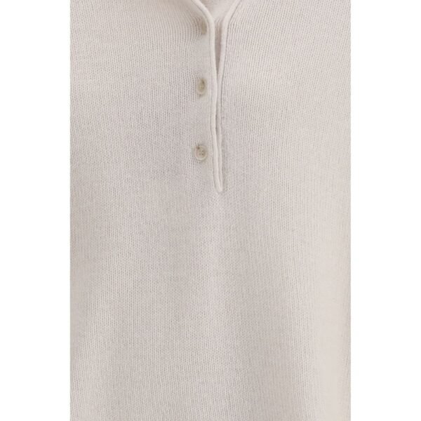 Cream Cashmere Polo Shirt