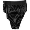 Black Satin High-Waist Brief Logo Women Underwear