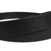 Black Calf Leather Silver Metal Buckle Belt