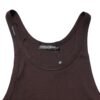 Brown Sleeveless Round Neck Tank Top T-shirt