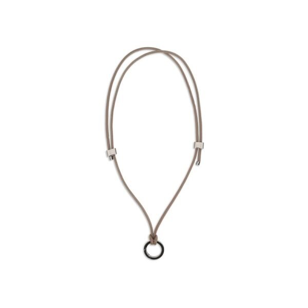 Black Calf Leather Bos Taurus Necklace