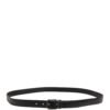 Men Black Classic Leather Metal Buckle Belt