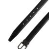 Men Black Classic Leather Metal Buckle Belt