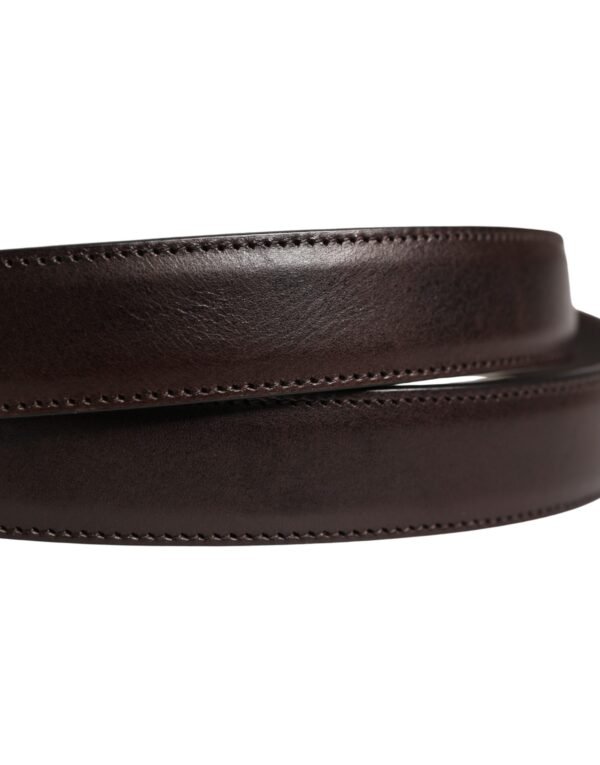 Men Brown Classic Leather Metal Buckle Belt