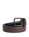 Men Brown Classic Leather Metal Buckle Belt