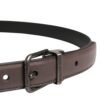Men Brown Classic Leather Metal Buckle Belt