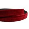Men Burgundy Velvet Cotton Metal Buckle Belt