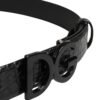 Men Black Exotic Leather Logo Buckle Belt