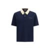 Blue Cotton Polo Shirt