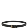 Men Black Classic Leather Metal Buckle Belt