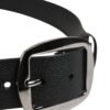 Men Black Classic Leather Metal Buckle Belt
