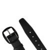 Men Black Classic Leather Metal Buckle Belt