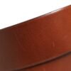 Men Brown Leather Wide Waist Metal Round Buckle Belt