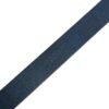 Men Blue Calf Leather Logo Metal Buckle Belt