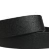 Men Black Leather DG Logo Metal Buckle Belt