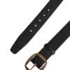 Men Black Classic Leather Metal Buckle Belt