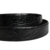 Men Black Exotic Leather Logo Buckle Belt