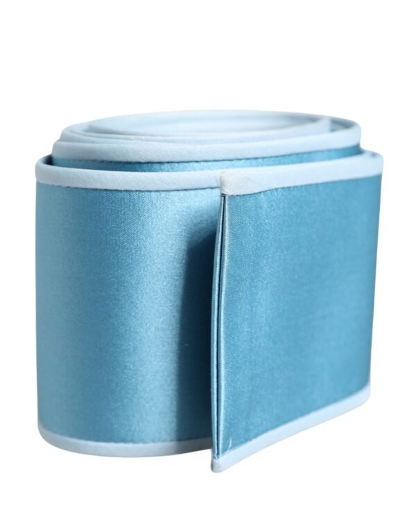 10364767.jpeg Light Blue Silk Satin Waist Women Cintura Belt