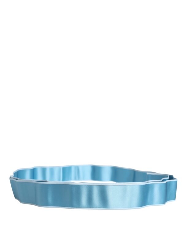 10364768.jpeg Light Blue Silk Satin Waist Women Cintura Belt