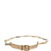 Gold Brass Chain Coin Embellished Metal Buckle Belt
