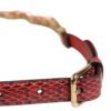 Red Leather Daisy Crystal Embellished Waist Belt