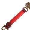 Red Leather Daisy Crystal Embellished Waist Belt