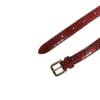 Red Leather Daisy Crystal Embellished Waist Belt