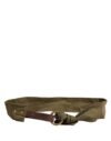 Army Green Cotton Round Buckle Waist Belt