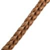 Brown Leather Braided Metal Buckle Belt