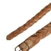 Brown Leather Braided Metal Buckle Belt