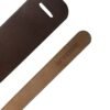 Brown Genuine Leather Logo Wide Waist Women Belt