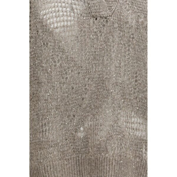 Beige Linen Polo Shirt