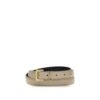 Beige Calf Leather Bos Taurus Thin Belt