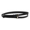 Black Classic Gold Metal Logo Buckle Belt