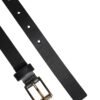 Black Classic Gold Metal Logo Buckle Belt