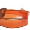 Orange PVC Waist Women Cintura Square Buckle Belt