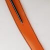 Orange PVC Waist Women Cintura Square Buckle Belt