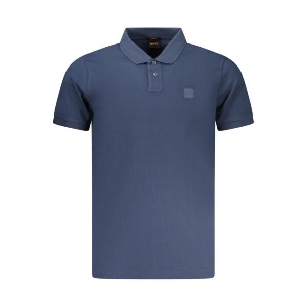 Blu Cotton Mens Polo Shirt