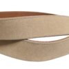 Men Beige Canvas Silver Metal Buckle Cintura Belt