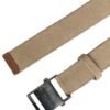 Men Beige Canvas Silver Metal Buckle Cintura Belt