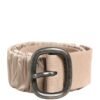 10393845.jpeg Women Beige Polyester Silver Metal Buckle Waist Belt