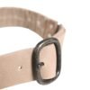 10393847.jpeg Women Beige Polyester Silver Metal Buckle Waist Belt