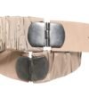 10393848.jpeg Women Beige Polyester Silver Metal Buckle Waist Belt